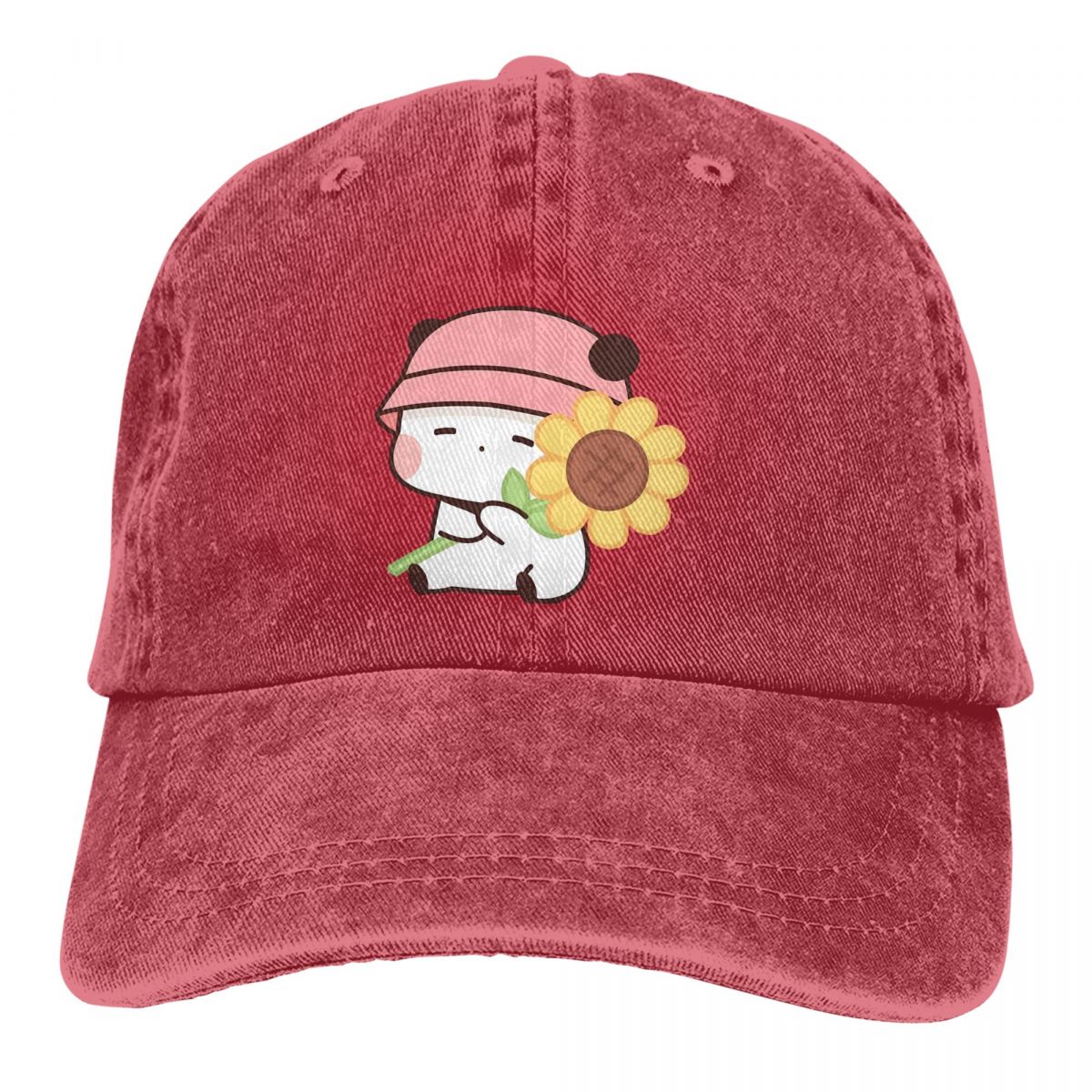 Golf Cap Dad - Washed Men's Baseball Cap Sunflower Bubu