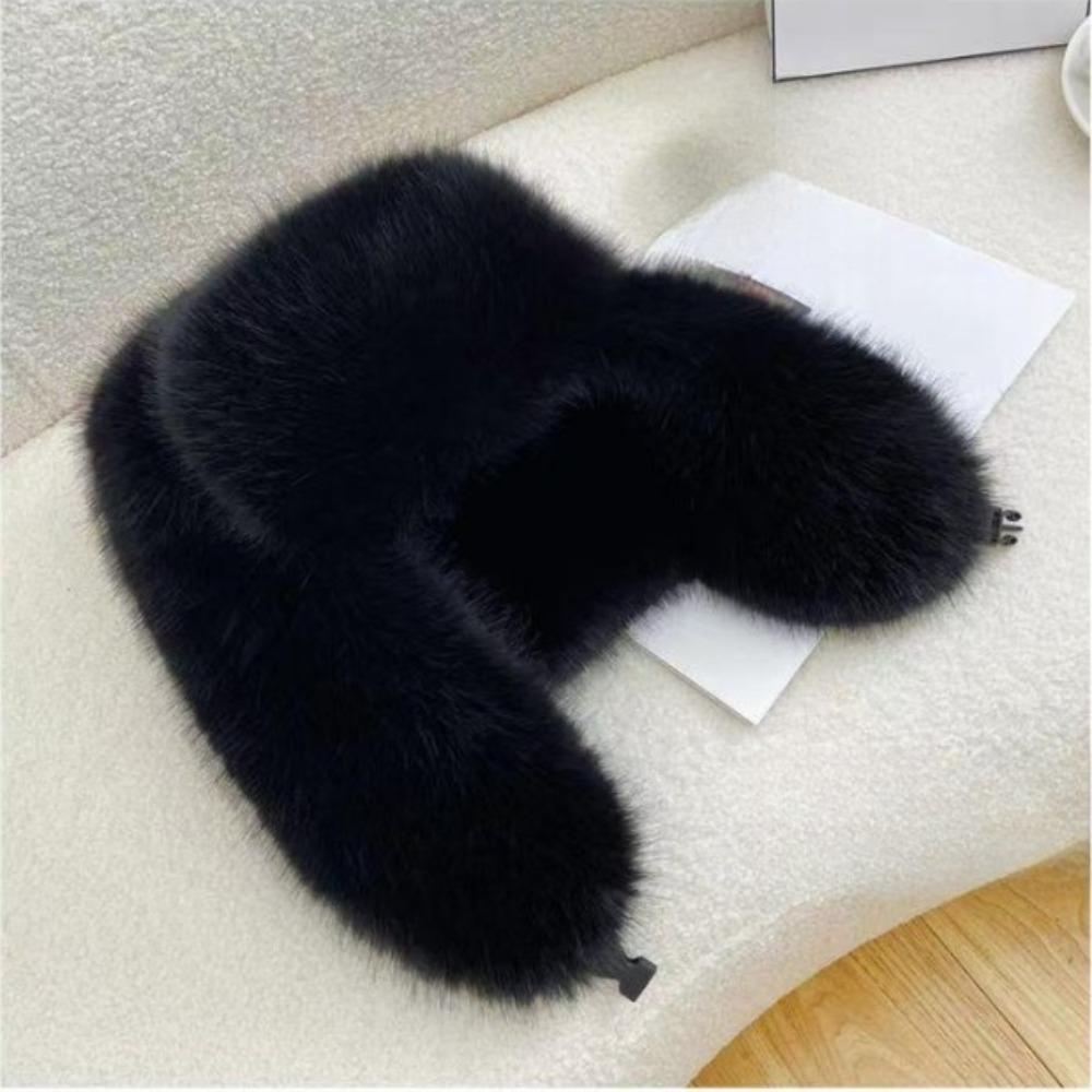 Winter Trapper Hat - Soft Thick Faux Fur Hat Windproof