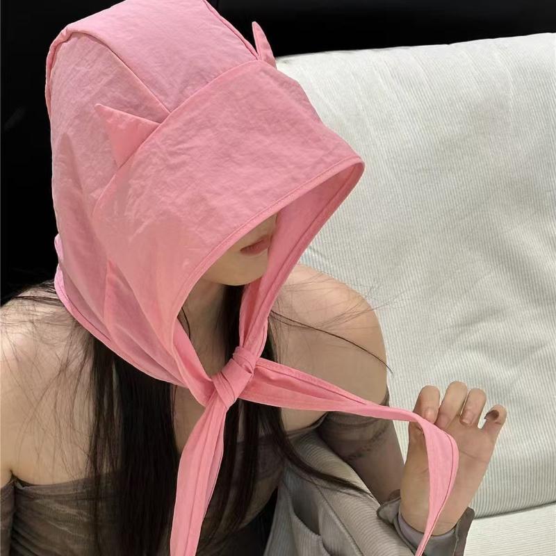 Cute Cat Ear Sun Visor Thin Ea - Visor Sun Hat ulasan dan harga