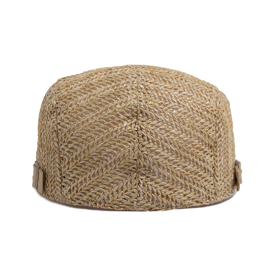 Straw Style Flat Cap Men Women - Newsboy Cap Ivy ulasan dan harga