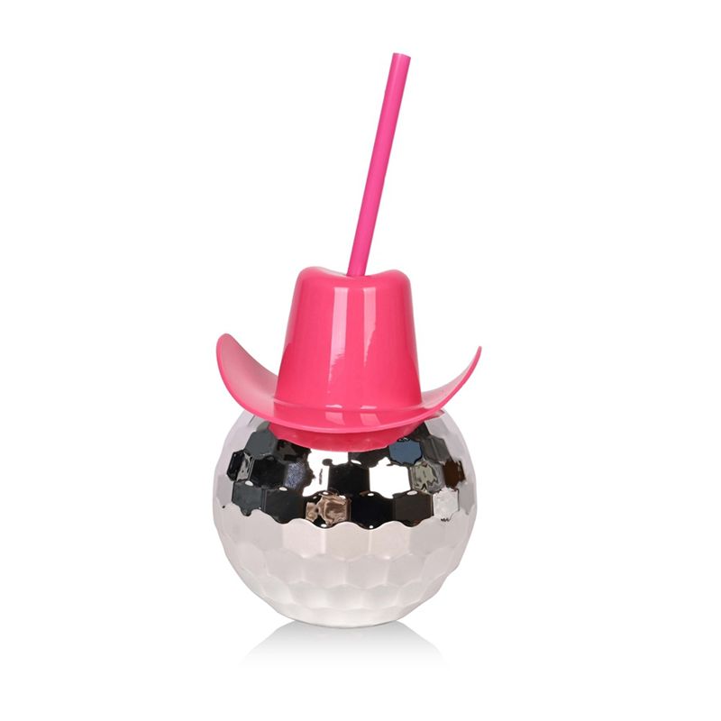 ABMS-Disco Ball Cups Cowboy Ha - Cowboy Hat Straw ulasan dan harga