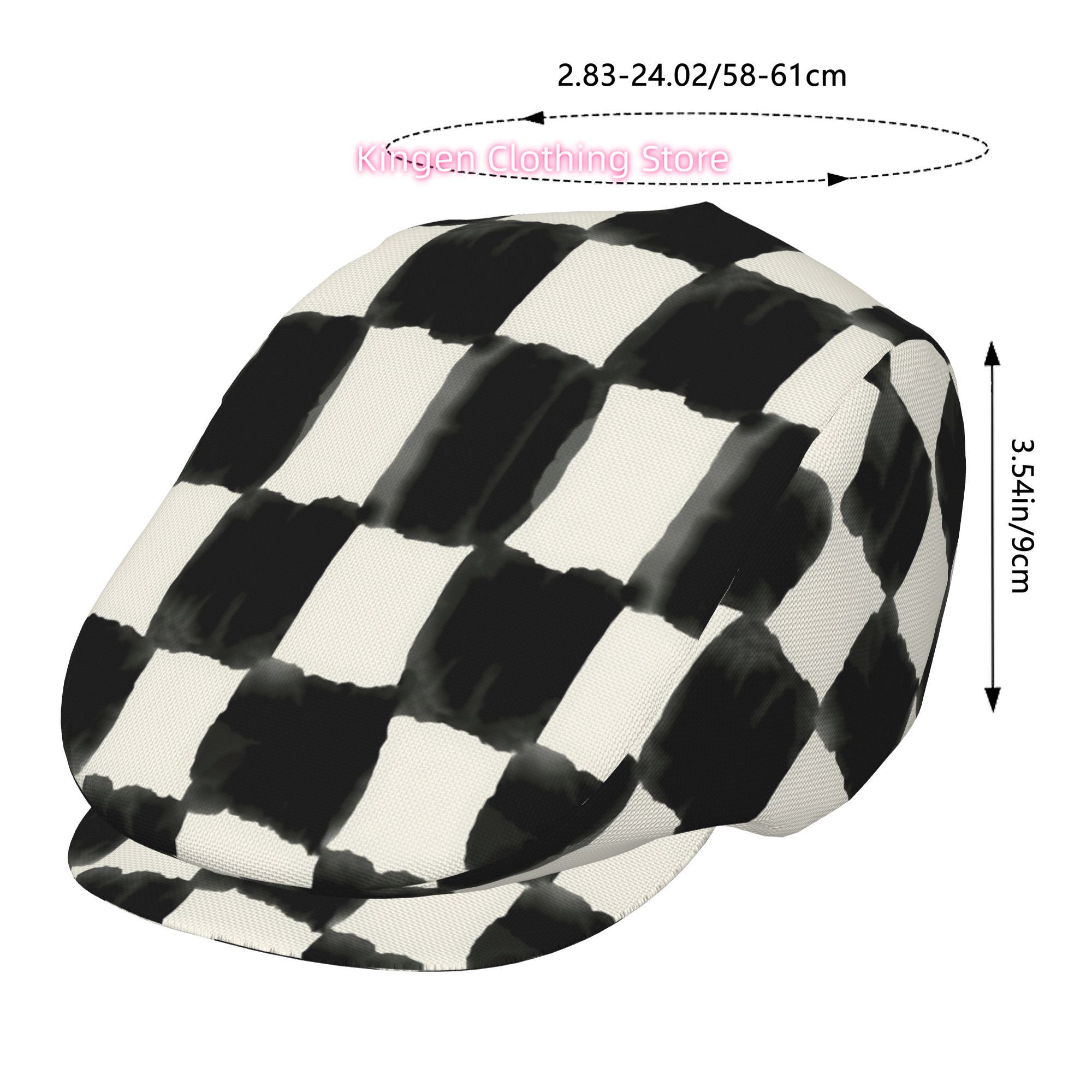 Ink Chessboard Men And Women A - Newsboy Cap Ivy ulasan dan harga
