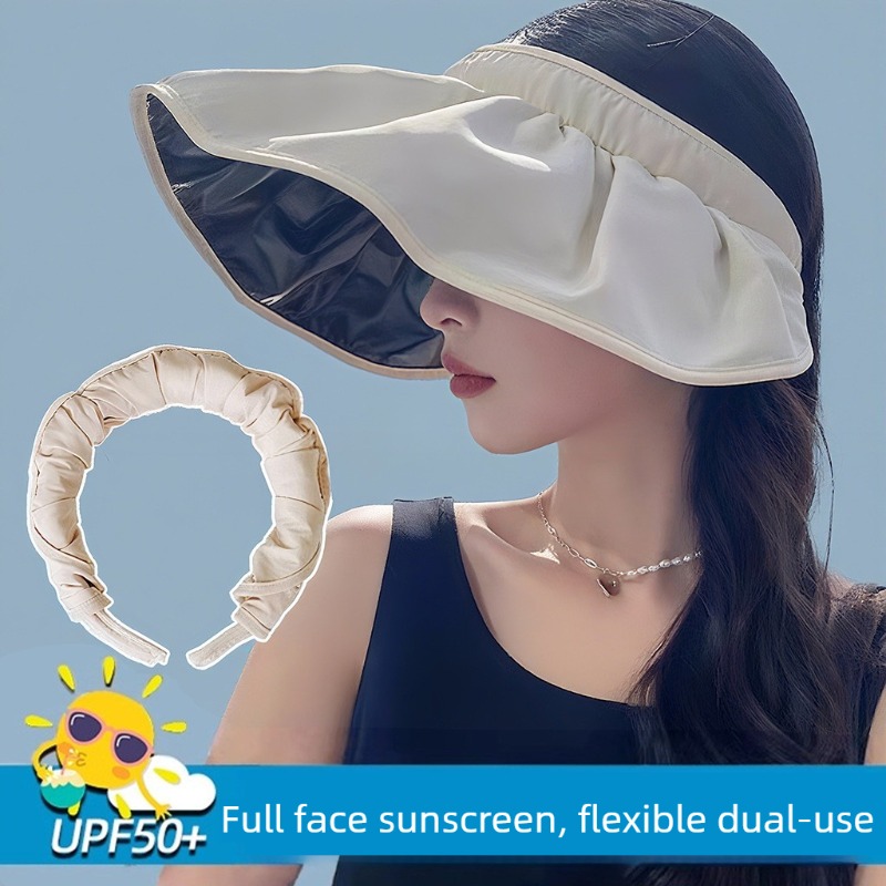 UPF50+ Foldable Headband Sun V - Visor Sun Hat ulasan dan harga